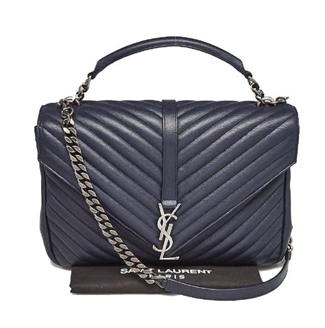 ysl navy blue bag|navy blue ysl bag.